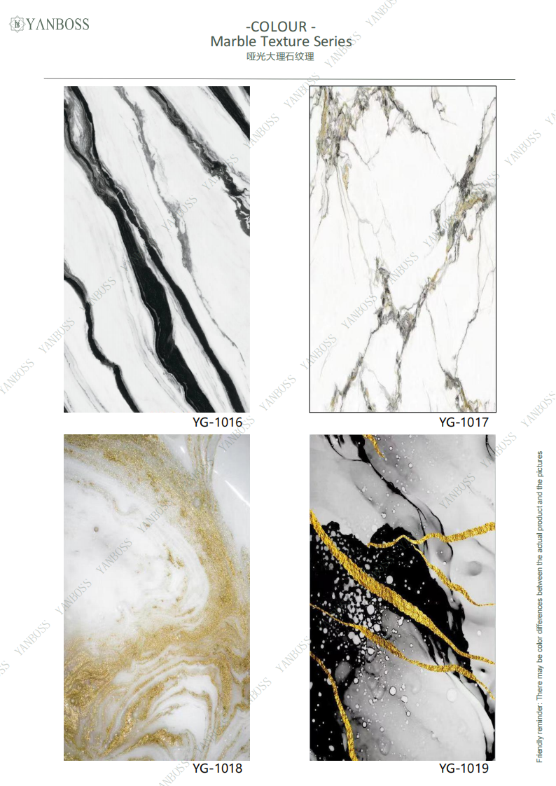 Nano Environmentally Friendly Wall Panels Marble Texture Series 1-25