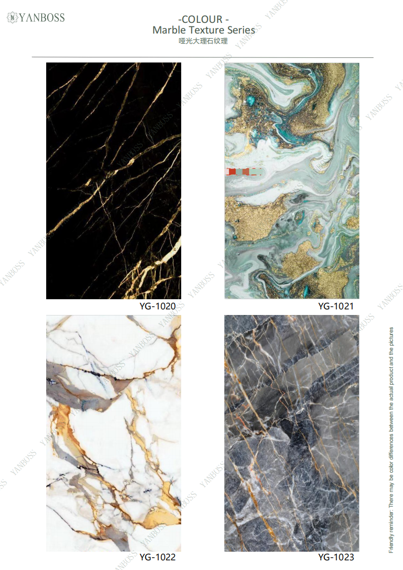 Nano Environmentally Friendly Wall Panels Marble Texture Series 1-25