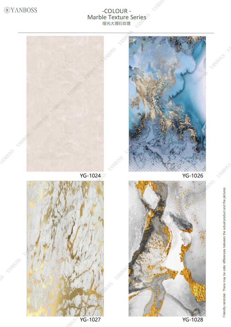 Nano Environmentally Friendly Wall Panels Marble Texture Series 1-25