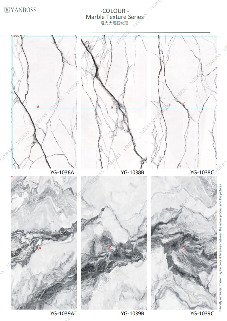 Nano Environmentally Friendly Wall Panels Marble Texture Series 1-25