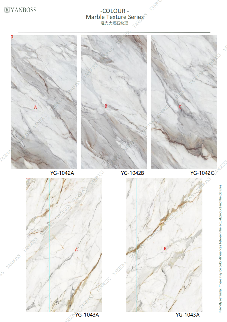 Nano Environmentally Friendly Wall Panels Marble Texture Series 1-25