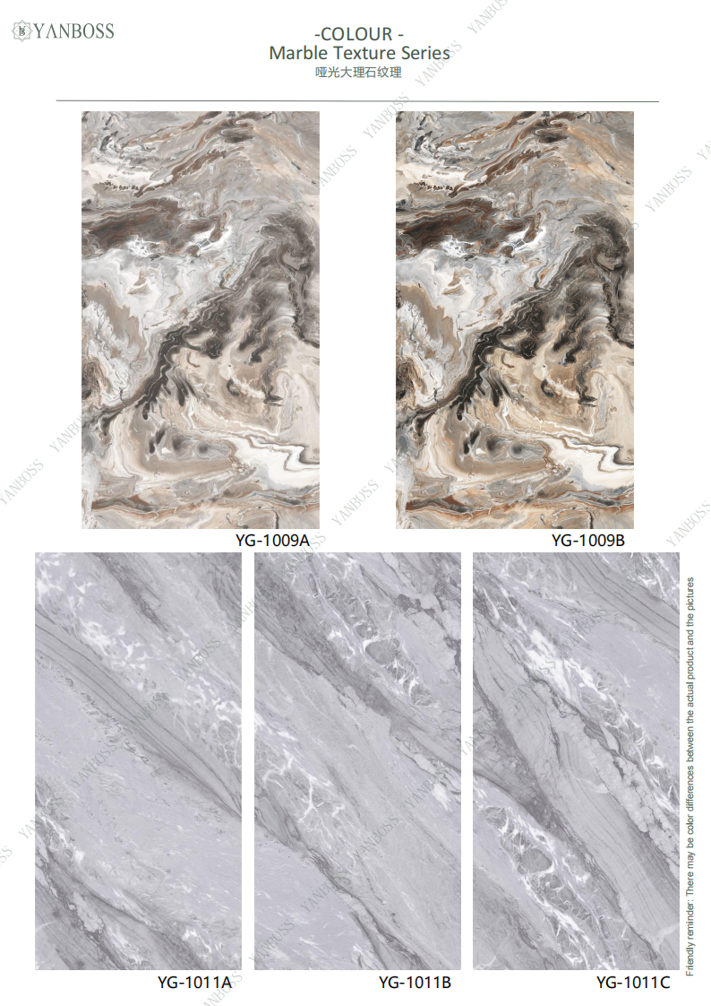 Nano Environmentally Friendly Wall Panels Marble Texture Series 1-25