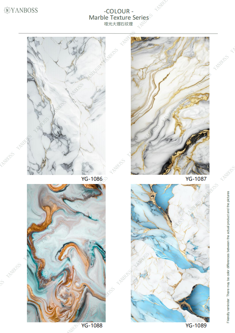 Nano Environmentally Friendly Wall Panels Marble Texture Series 25-48