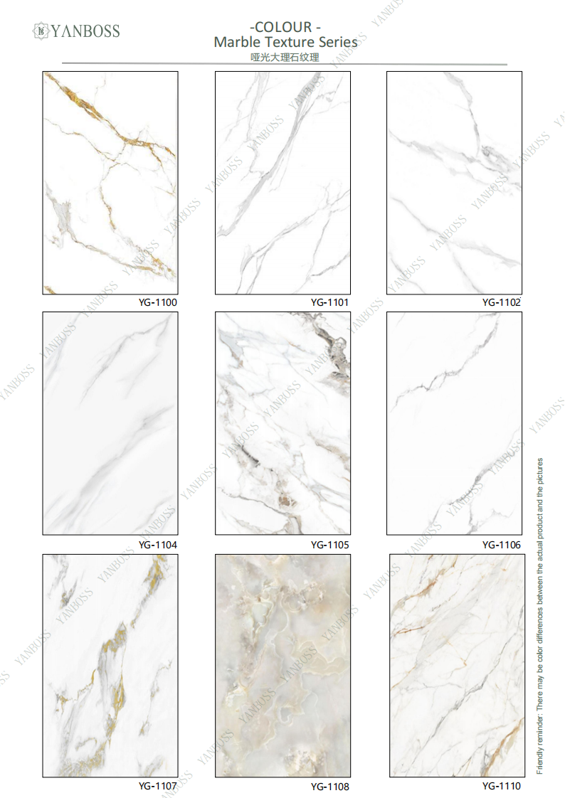 Nano Environmentally Friendly Wall Panels Marble Texture Series 25-48