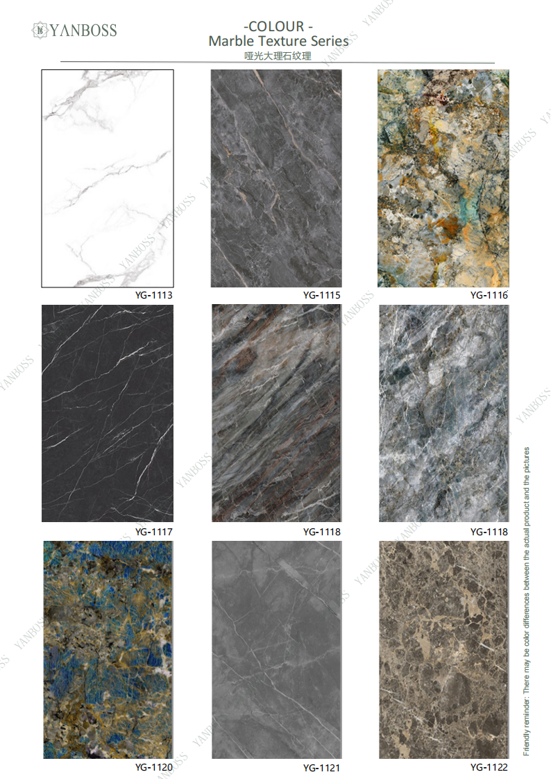 Nano Environmentally Friendly Wall Panels Marble Texture Series 25-48