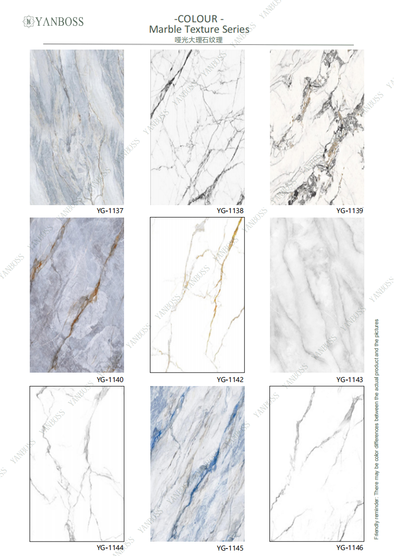 Nano Environmentally Friendly Wall Panels Marble Texture Series 25-48