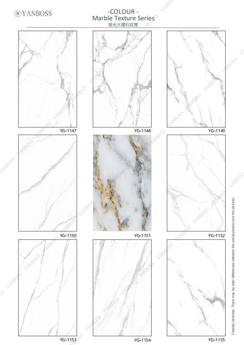 Nano Environmentally Friendly Wall Panels Marble Texture Series 25-48