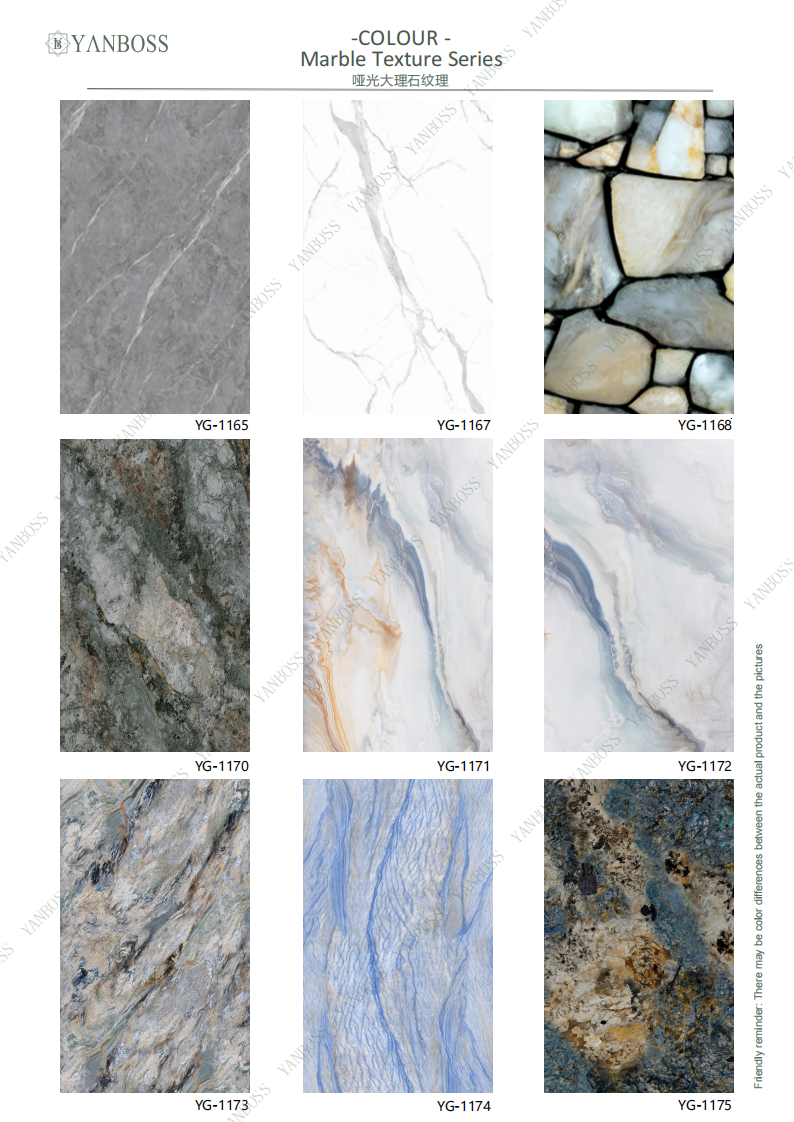 Nano Environmentally Friendly Wall Panels Marble Texture Series 25-48