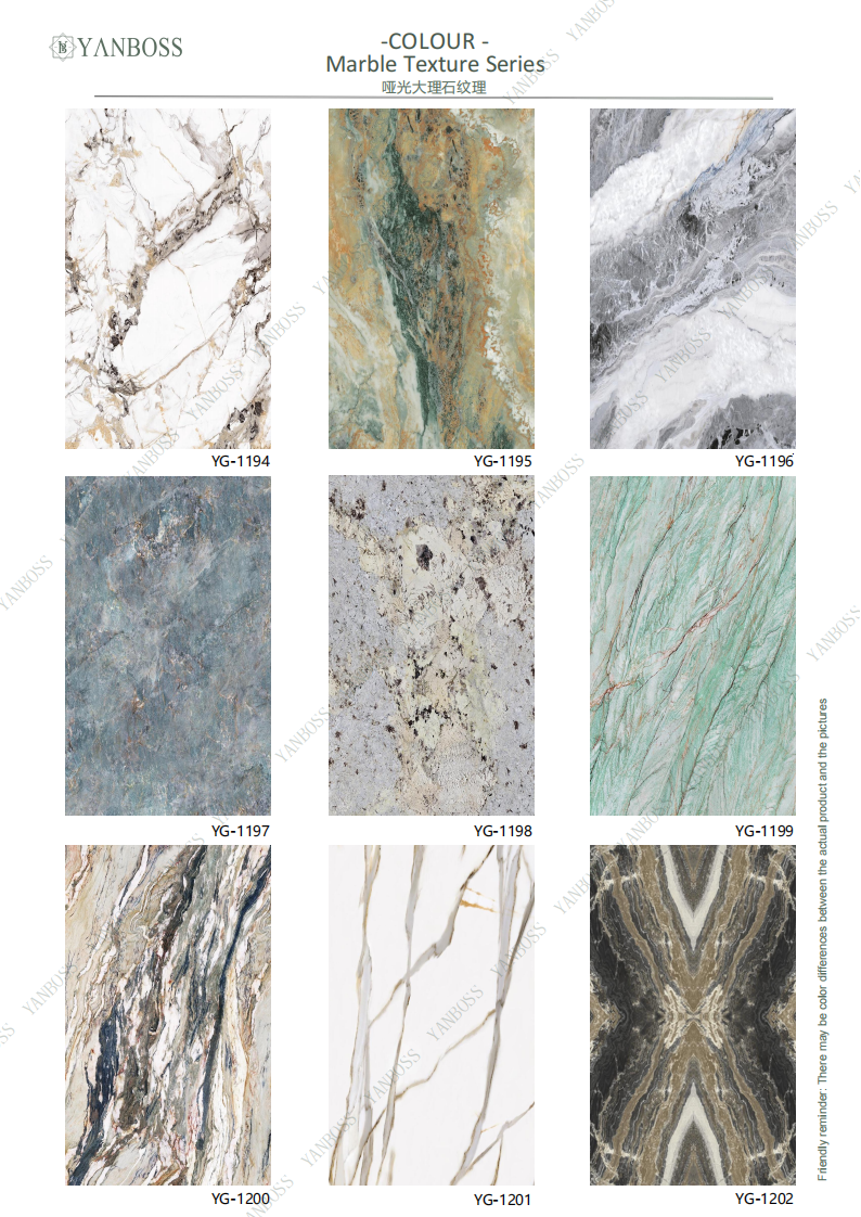 Nano Environmentally Friendly Wall Panels Marble Texture Series 25-48