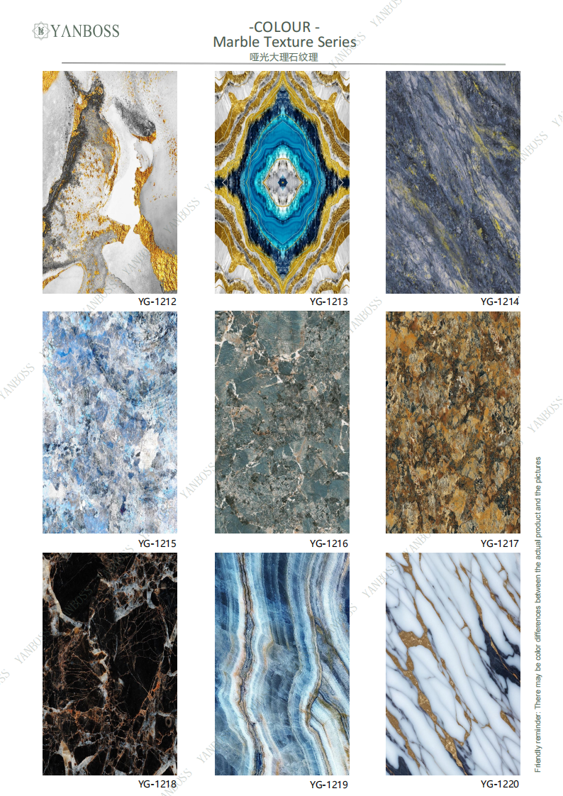 Nano Environmentally Friendly Wall Panels Marble Texture Series 25-48