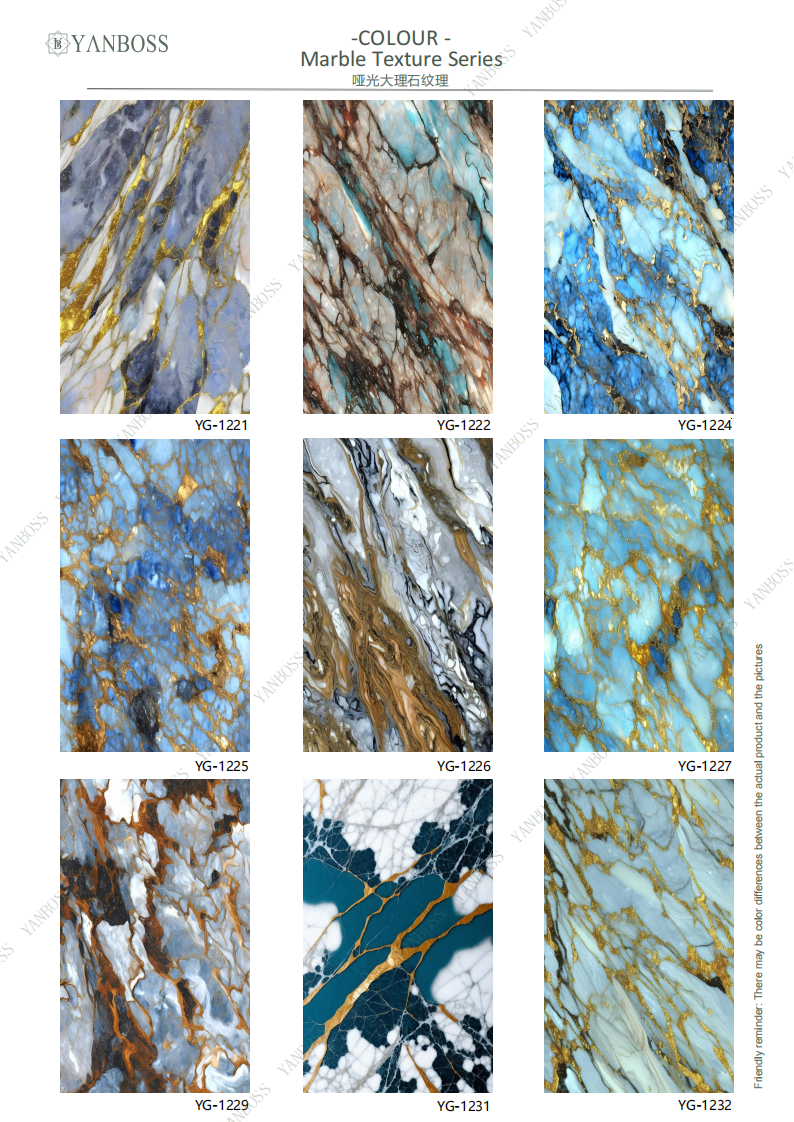 Nano Environmentally Friendly Wall Panels Marble Texture Series 25-48