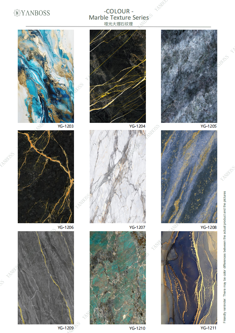 Nano Environmentally Friendly Wall Panels Marble Texture Series 25-48