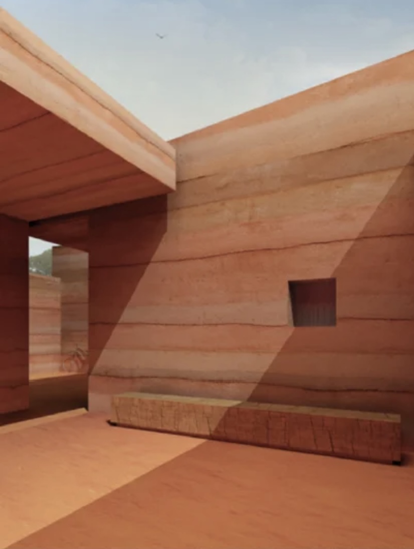 Rammed earth board