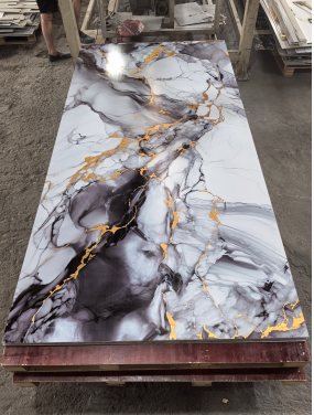 WPC gold marble texture wall panel