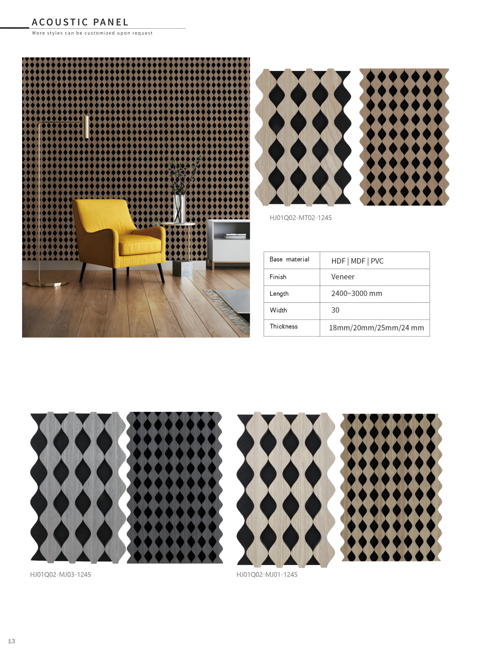 Sound absorbing panel Sound insulation panel Noise reduction materials decorate the background wall 