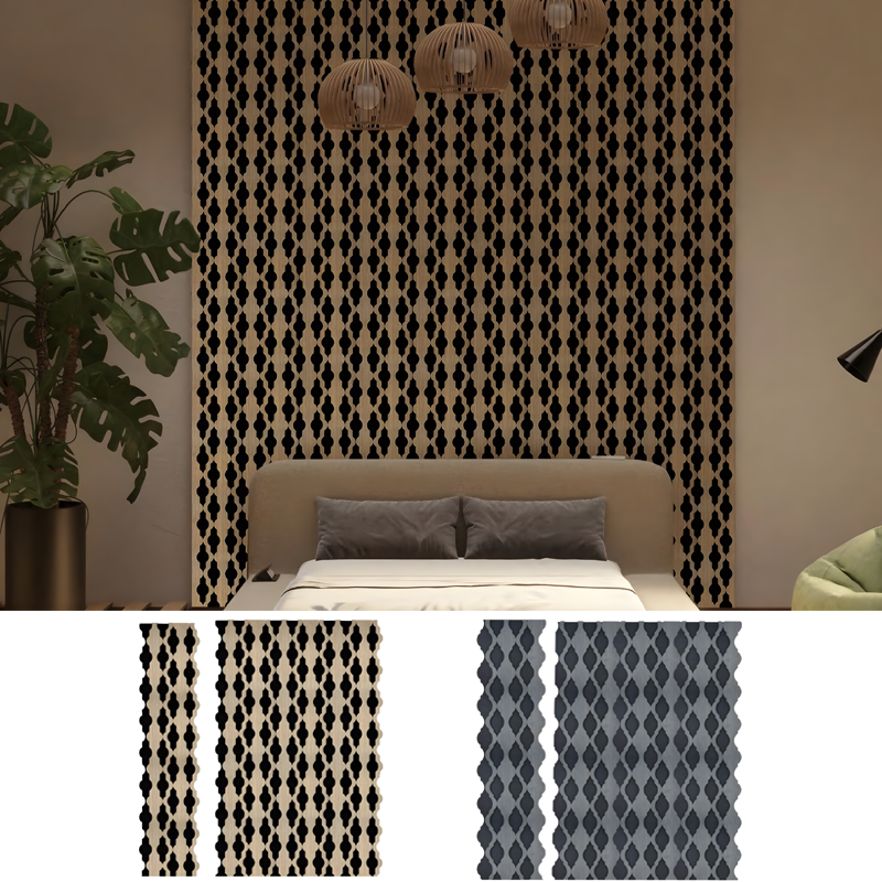 Sound absorbing panel Sound insulation panel Noise reduction materials decorate the background wall 